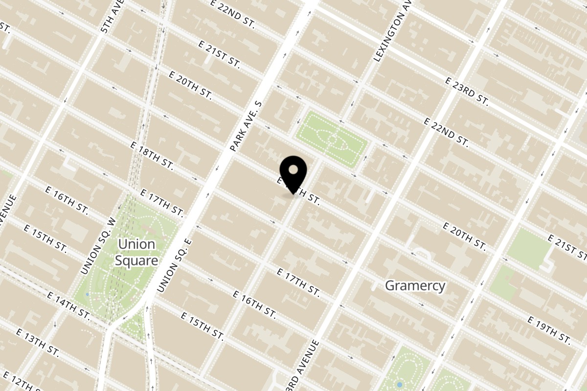 Map showing the location of Caffè Panna on 77 Irving Pl #343 in New York